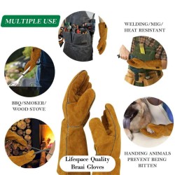 Brown Leather Work Gloves